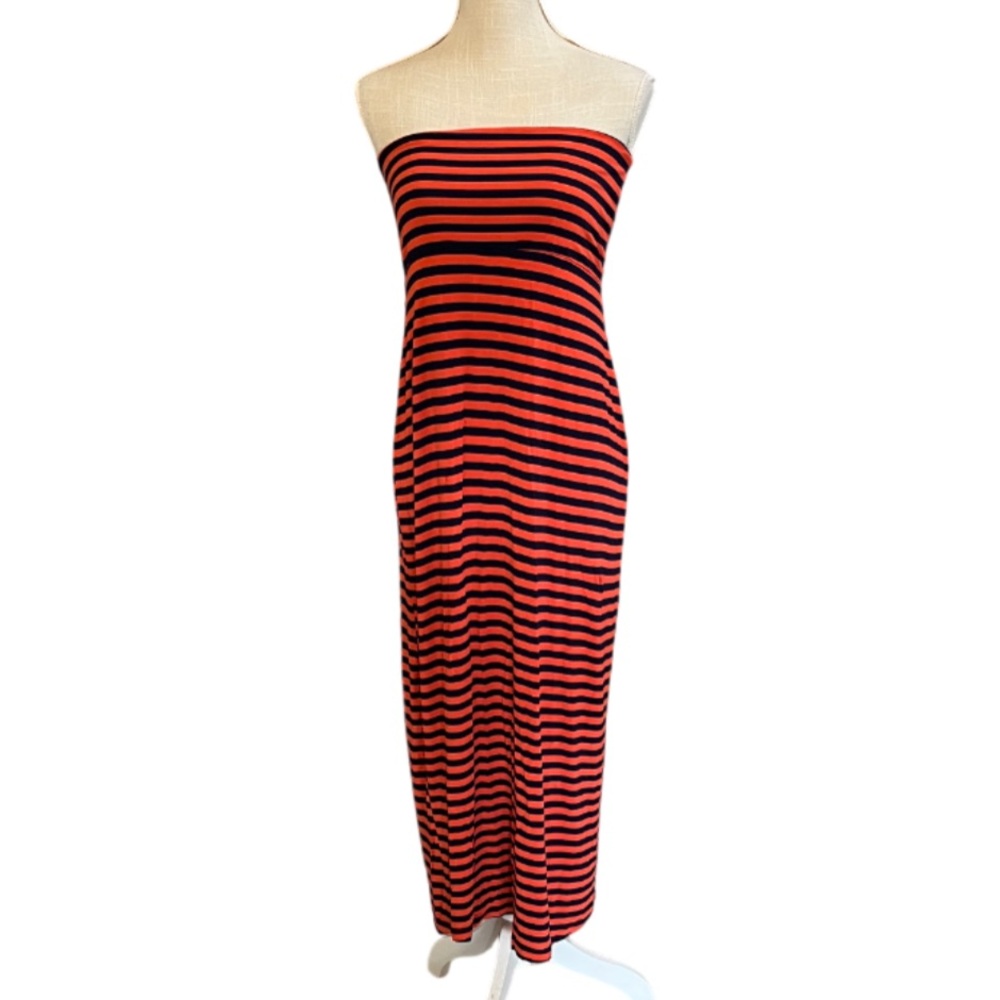 Yala Striped Strapless Long Midi / Maxi Dress - S